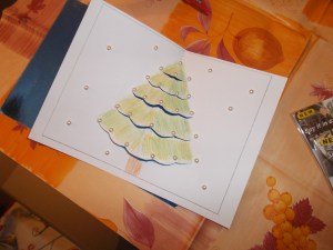 TARJETA ÁRBOL DE NAVIDAD PLEGABLE