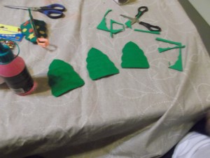 arbol de navidad con fieltro