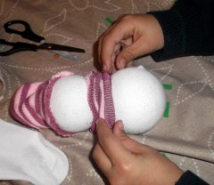 muñeco nieve calcetin 2