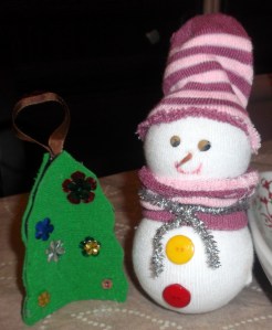 muñeco nieve calcetin 5