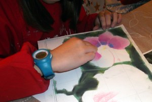 cuadro de flores al pastel