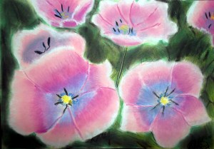 cuadro de flores al pastel