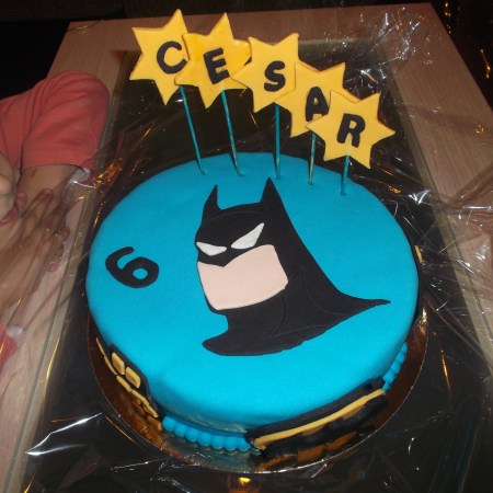TARTA DE BATMAN EN FONDANT
