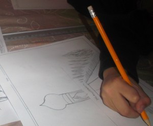 Cuadro de flores con pasteles