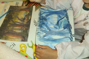 BOSQUE EN AZULES AL PASTEL