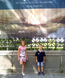 la fragata Mercedes en el museo Arqueologico de Madrid