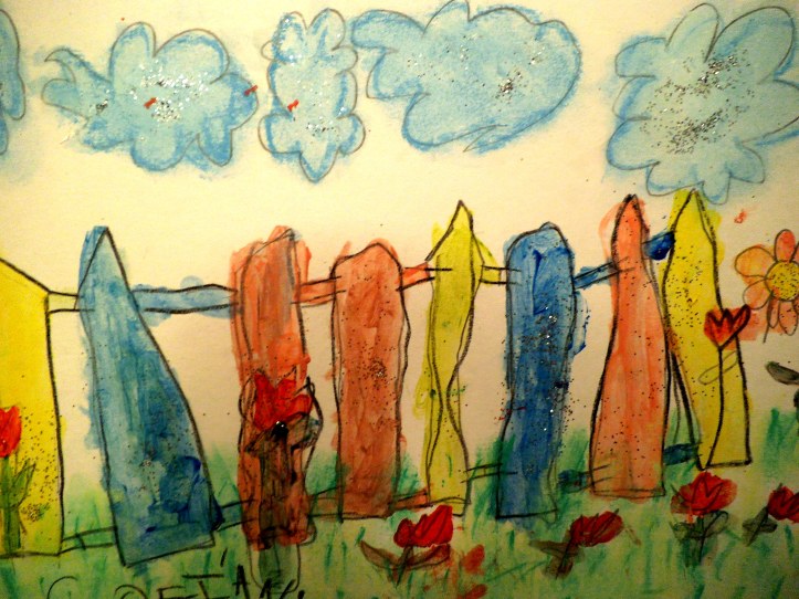 PAISAJE EN ACRILICO POR NIÑO 3 AÑOS