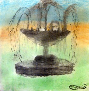 dibujo al aire libre con pasteles por niños1