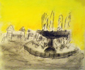 dibujo al aire libre con pasteles por niños8