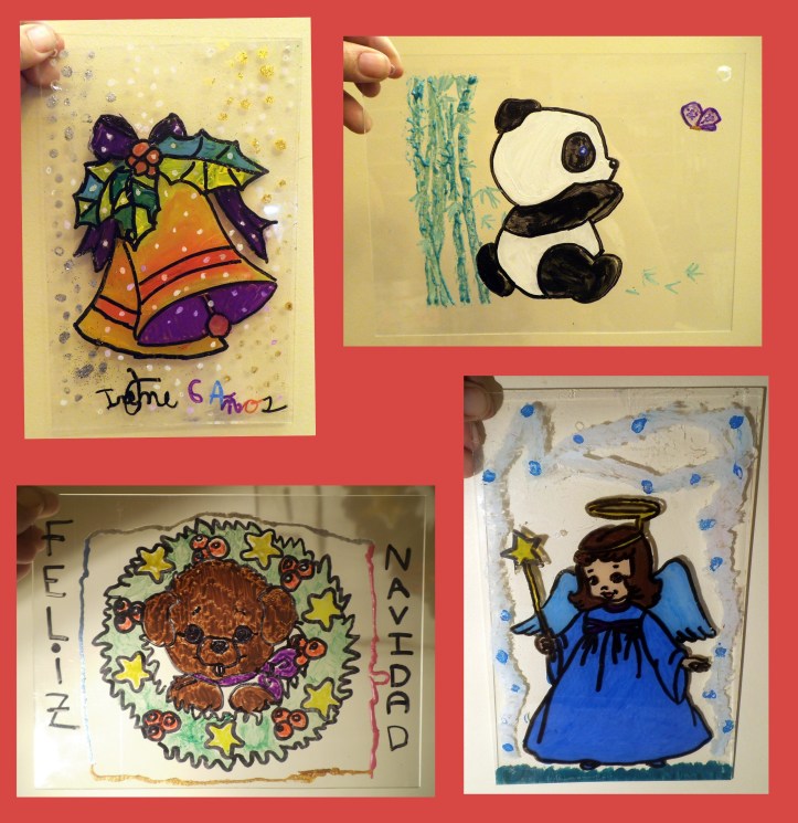EXPOSICION TARJETAS DE METACRILATO NAVIDAD PINTADAS POR NIÑOS - NAVIDAD SOBRE CRISTAL2