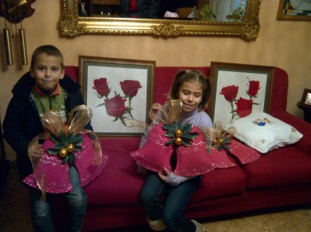 corazones con goma eva