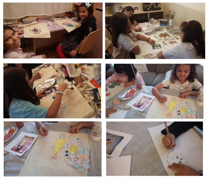 alumnos de cristina estevas de pintura para niños