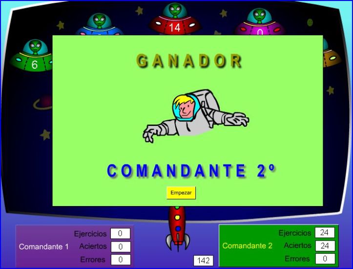 Juego interactivo de operaciones matemáticas primero a sexto de primaria
