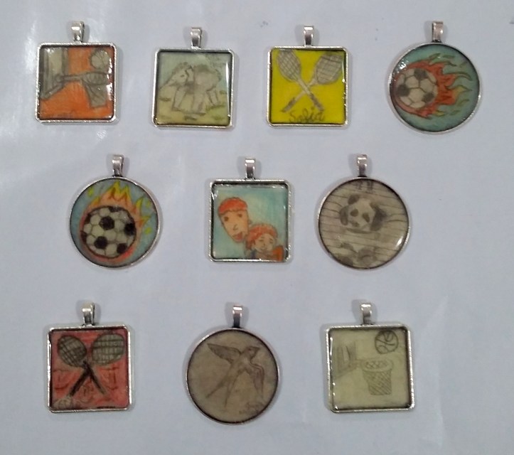 llaveros hechos con resina y foto para el dia del padre