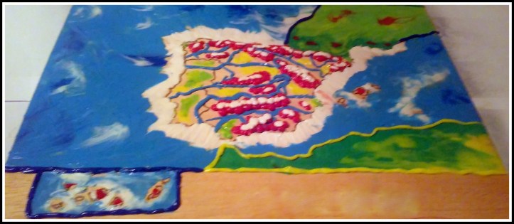 Mapa físico de españa en plastilina para tercero de primaria