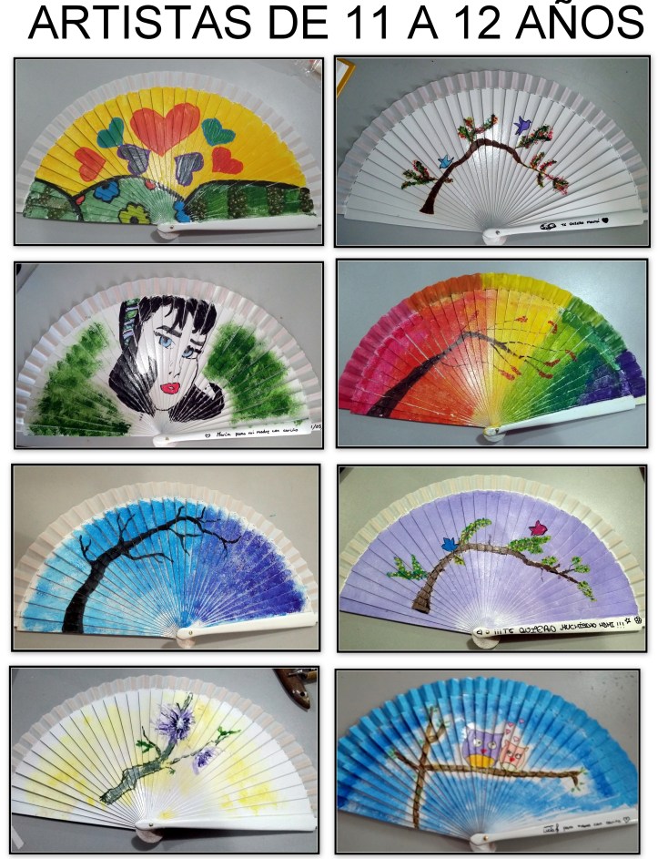 ABANICOS PINTADOS A MANO REGALO DIA DE LA MADRE PARA NIÑOS 3