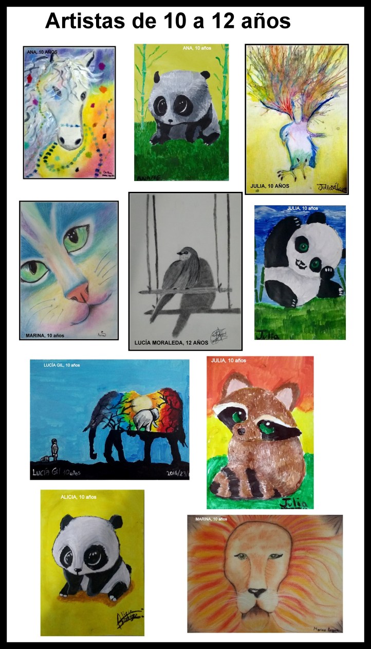 cuadros-de-animales-pintados-por-ninos-de-10-a-12-anos