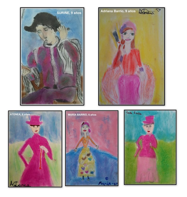 PICASSO MANET Y BECKMANN PINTADOS POR NIÑOS