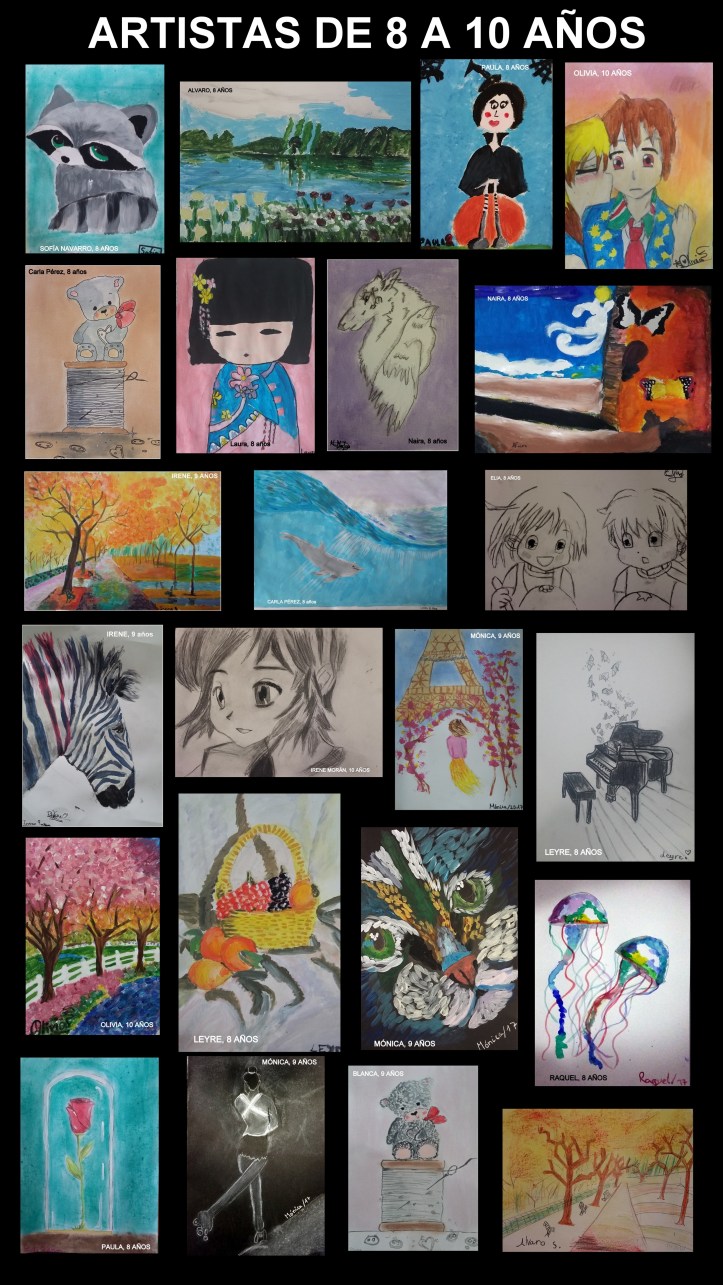 Cuadros pintados por niños de 8 a 10 años academia pintura torrejon de ardoz