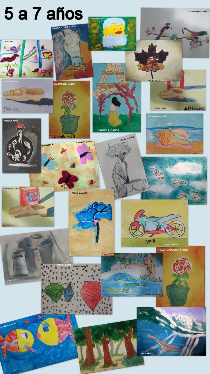 Cuadros pintados por niños de 5 a 7 años academia pintura torrejon de ardoz