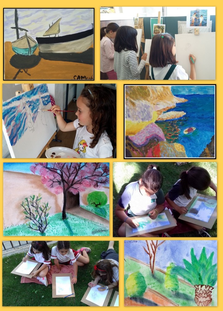 el impresionismo y sorolla para niños pintando al aire libre