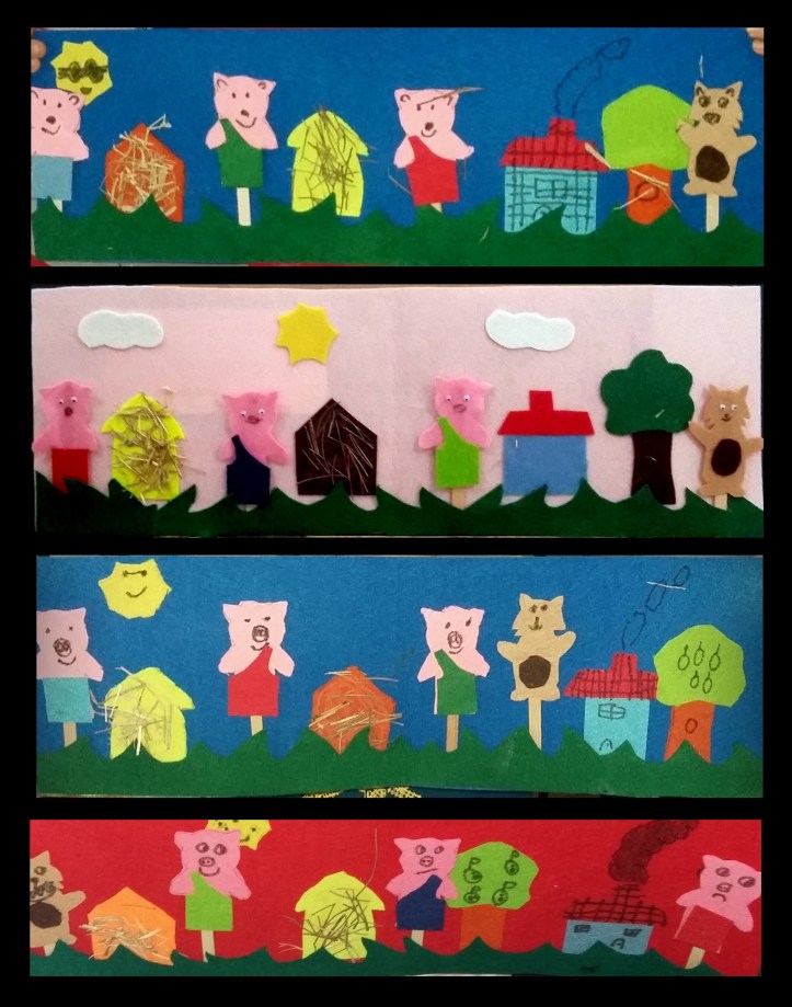taller cuentos de fieltro LOS TRES CERDITOS 2