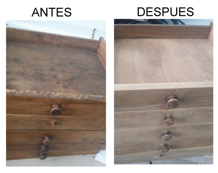 RESTAURACION MUEBLE ANTIGUO LINOTIPIA IMPRENTA PASO A PASO 1