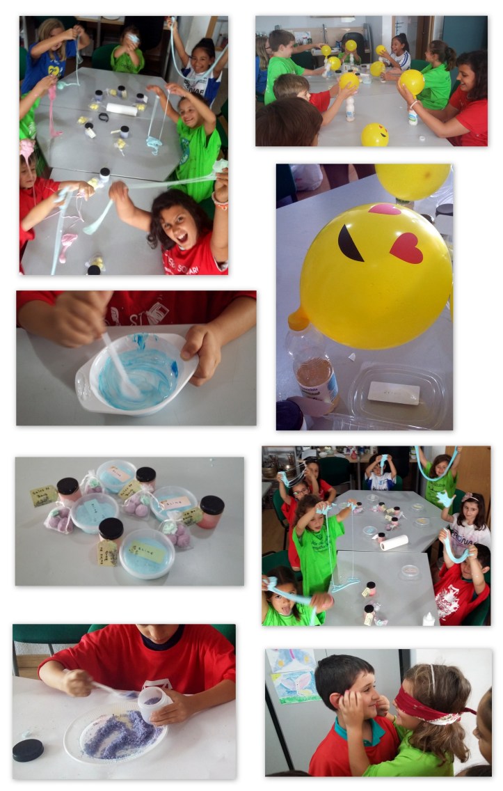 taller experimentos sales baño y slime