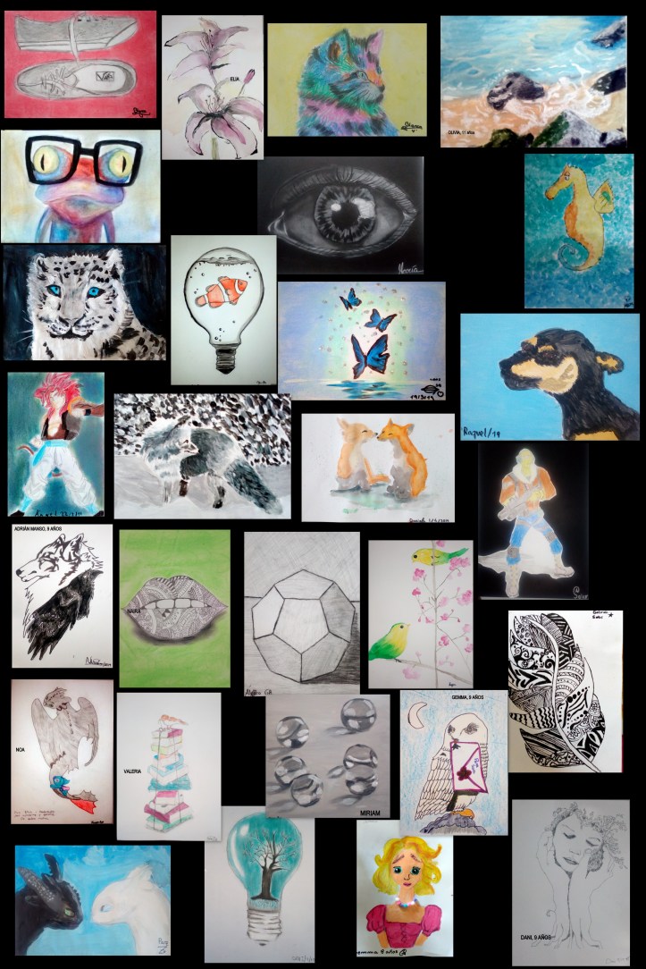 dibujos niños 9 a 12 años en el estudio de cris