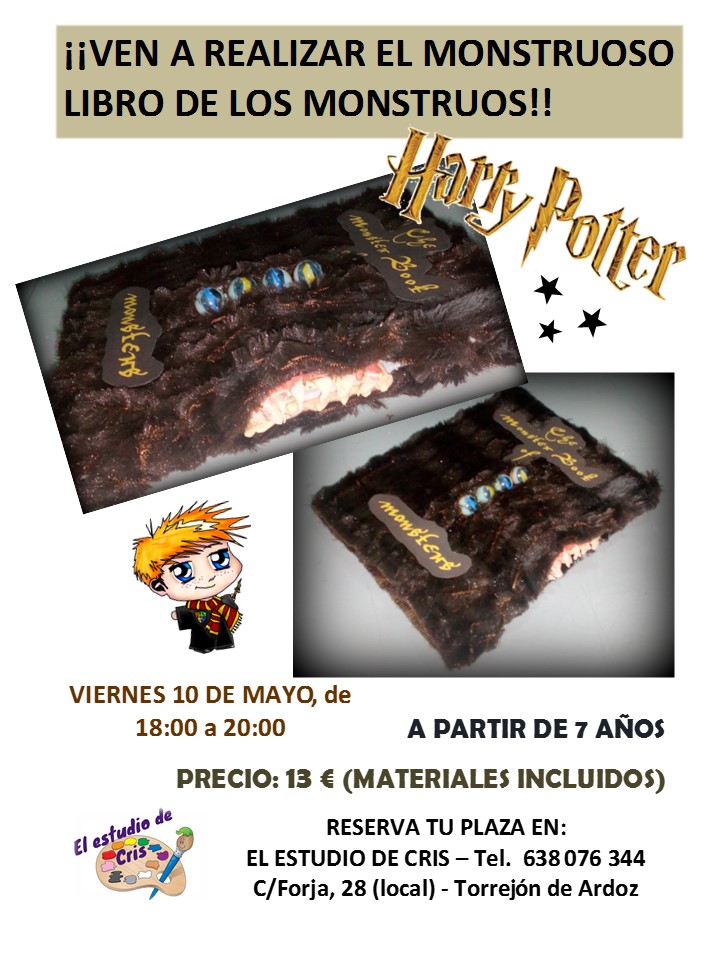 TALLER LIBRO DE LOS MONSTRUOS HARRY POTTER