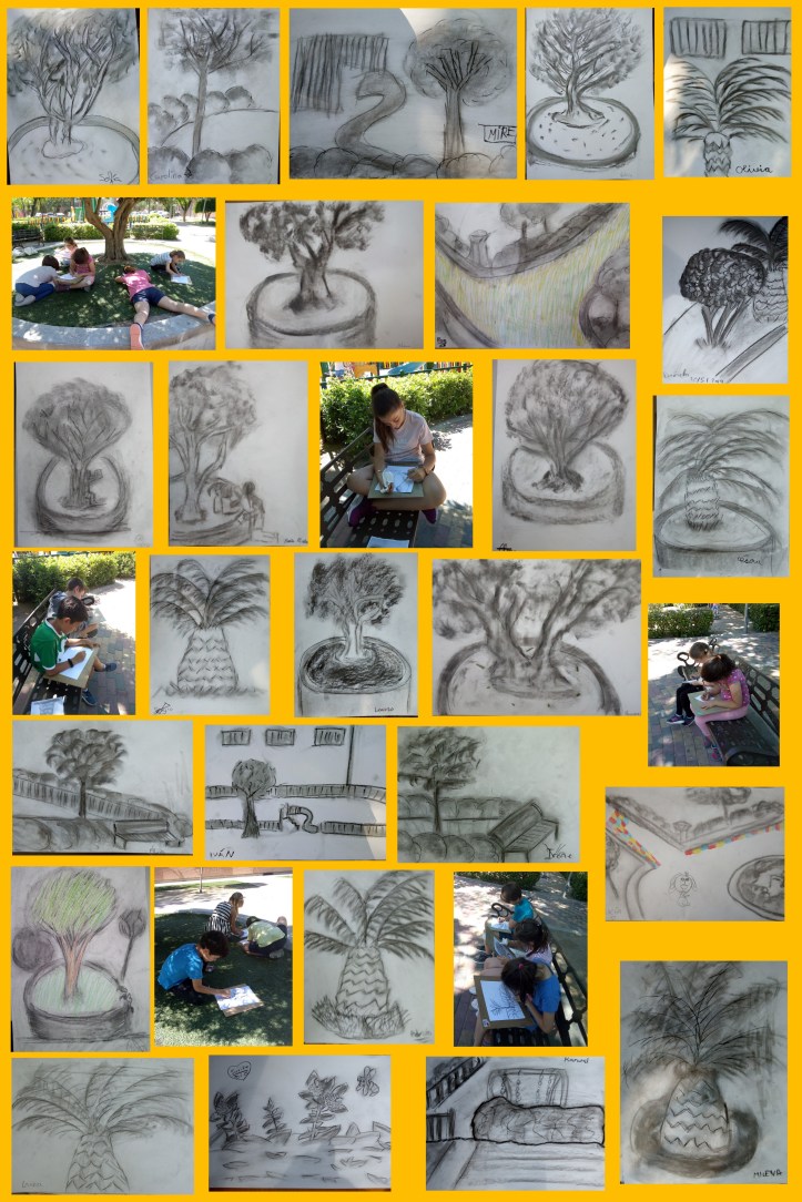 pintar con niños al AIRE LIBRE en torrejon de ardoz